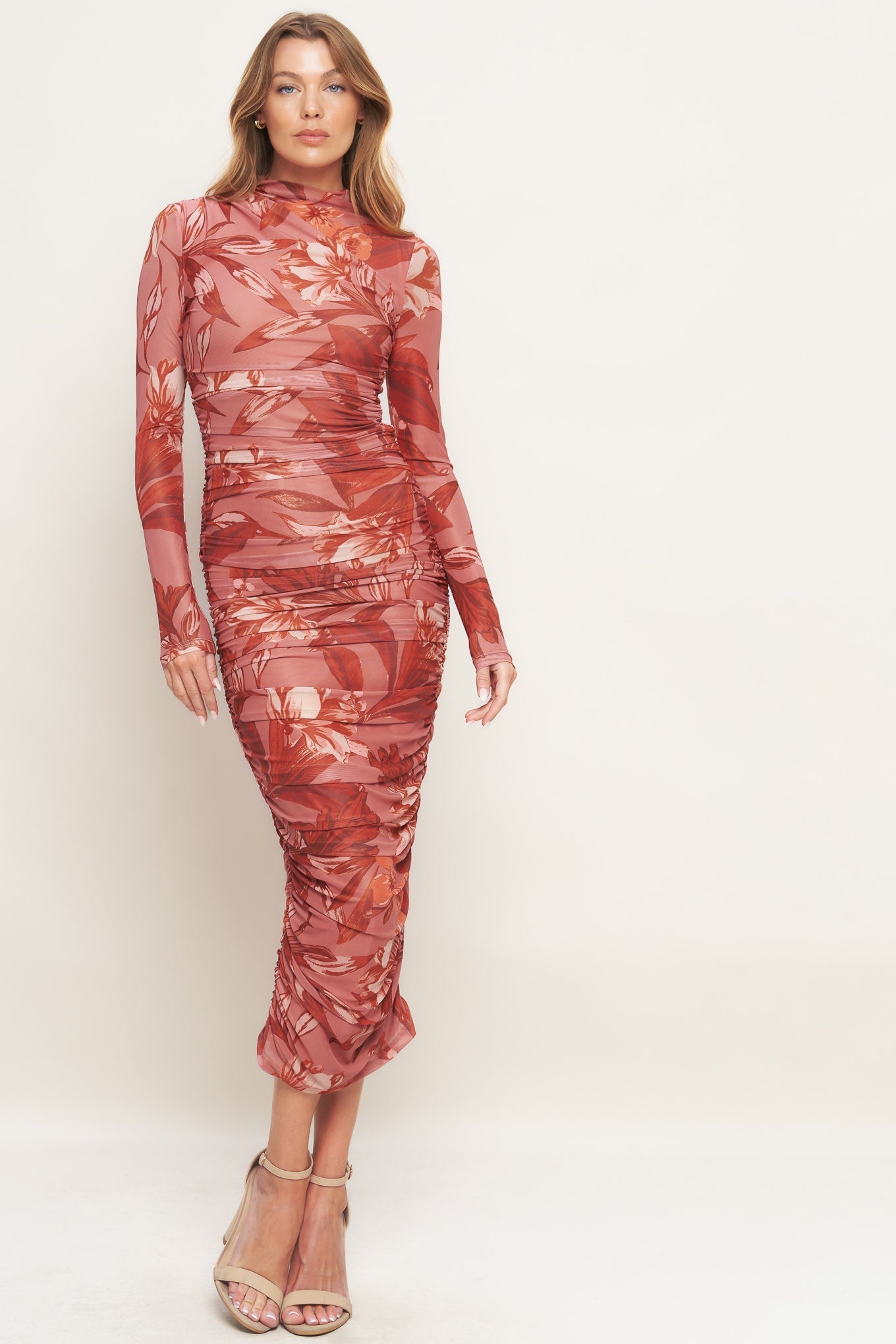 INSTAGRAM WORTHY POWER MESH MIDI DRESS Flying Tomato